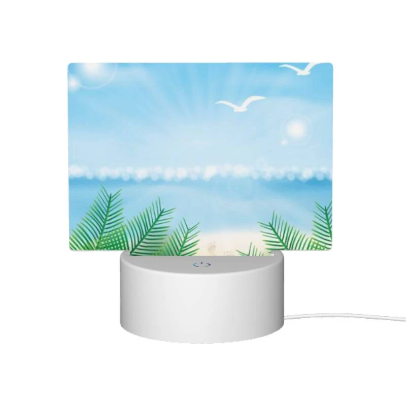 Rectangular Acrylic Night Light, A sunny day at the beach with a few birds flying overhead. Rectangular Acrylic Night Light, A Sunny Day At The Beach With A Few Birds Flying Overhead. -Pattern Diy Shop 022d2f52bc6aeb1532312f7da1e2cc1e000f5078
