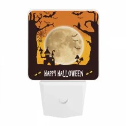 Night Light, A Spooky Halloween Scene With A Full Moon And Bats. -Pattern Diy Shop 055dacdefa6dbf6c957b3fe120f7d46bd12bef63