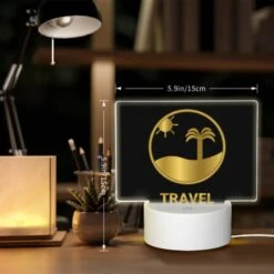 Rectangular Acrylic Night Light, A Logo For A Travel Company. -Pattern Diy Shop 0d889ce338efb60de85f770a920bd81c9ff957bf