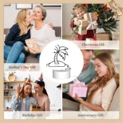 Love Acrylic Night Light, A Black And White Drawing Of A Palm Tree On A Small Island. -Pattern Diy Shop 0de0f966f4baef90e84cab545ec28f27812bee94