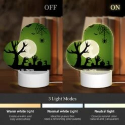 Love Acrylic Night Light, A Spooky Halloween Scene With A Full Moon And Bats. -Pattern Diy Shop 0e0ea5f920a16b397a168aeef34b478801dd4e36