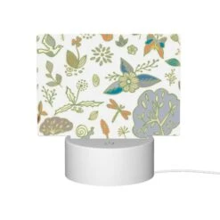 Rectangular Acrylic Night Light, A Colorful Floral Pattern With Various Plants And Flowers. 9 Rectangular Acrylic Night Light, A Colorful Floral Pattern With Various Plants And Flowers. -Pattern Diy Shop 114ecae24db4edc230ffcf5b2ad23a5ad8917333