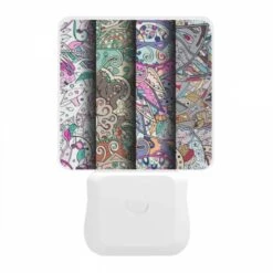 Night Light, Three Colorful Designs Are Displayed On A Wall. -Pattern Diy Shop 11ff04b285cd418c453316a1f516d7a807e6b1e8