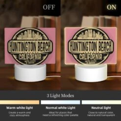 Rectangular Acrylic Night Light, A Sign For Huntington Beach 2 Rectangular Acrylic Night Light, A Sign For Huntington Beach -Pattern Diy Shop 126bc112882add82a7a3240b04f4d0b1d4ff6769