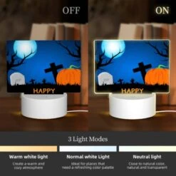 Rectangular Acrylic Night Light, A Halloween Scene With A Moon -Pattern Diy Shop 12c163a03185e5cd2a5055a70fe9172971c6ae63