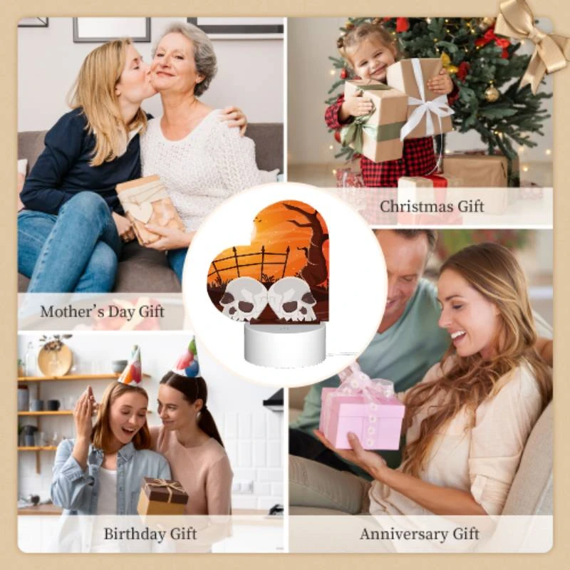 Love Acrylic Night Light, Two skulls are sitting on the ground in front of a fence. Love Acrylic Night Light, Two Skulls Are Sitting On The Ground In Front Of A Fence. -Pattern Diy Shop 13e3a977fd03b7f0dfac073990b4521558da6086