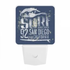 Night Light, A Surfboard With The Words "92 San Diego" Written On It. -Pattern Diy Shop 14271eab7e4b783f613260ef6dce4d7220aa9541