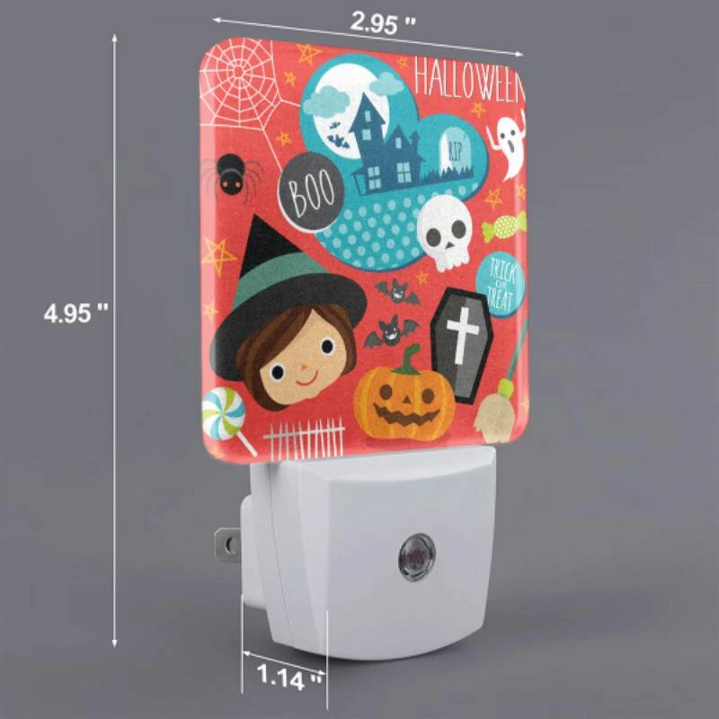 Night Light, A Halloween themed image with a girl and various Halloween symbols. Night Light, A Halloween Themed Image With A Girl And Various Halloween Symbols. -Pattern Diy Shop 153f8fabfc7b436604f59b3779f6afc42c39156a