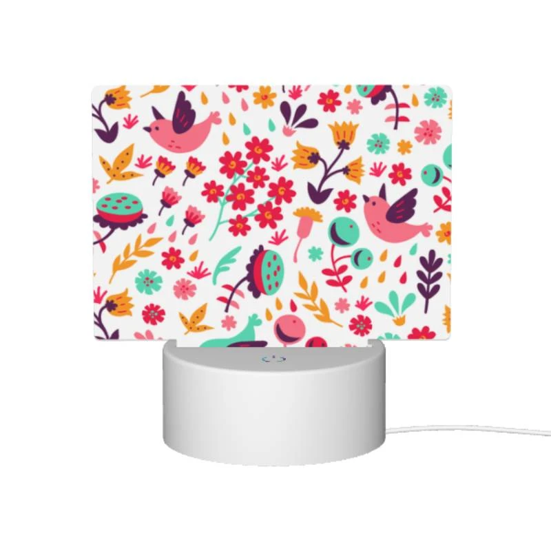 Rectangular Acrylic Night Light, A colorful bird with a flower in its mouth. Rectangular Acrylic Night Light, A Colorful Bird With A Flower In Its Mouth. -Pattern Diy Shop 17307545606790d55f4b8b5b982b1ae95f58923a