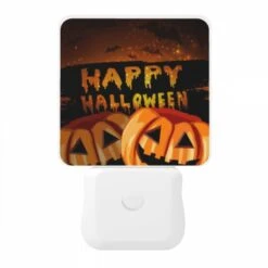 Night Light, Two Pumpkins With A Happy Halloween Sign. -Pattern Diy Shop 18b7181c2eb20703830e678a5415c99449846141
