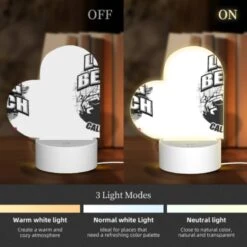 Love Acrylic Night Light, A Black And White Image Of A Beach With The Words "Long Beach" Written On It. -Pattern Diy Shop 1b762114e56db676382c8823a505d5889d4ebf42