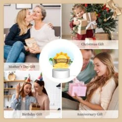 Round Acrylic Night Light, A Cartoon Sun With The Words "Summer" Written On It. -Pattern Diy Shop 1c414b8a288a73d4fbf3fa41a44958560687de57