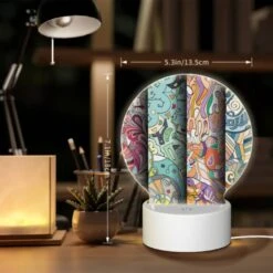 Round Acrylic Night Light, Four Different Colored Paintings Of Hands. -Pattern Diy Shop 1d73b039fd45b6cf456b6b6be9ebd31be7033e5c