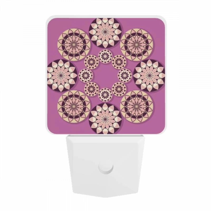 Night Light, A collection of circles with different designs on a purple background. Night Light, A Collection Of Circles With Different Designs On A Purple Background. -Pattern Diy Shop 1dcfb0c6a04d59fc58a31d5feaf6b4541559dd19