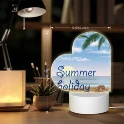 Love Acrylic Night Light, A Beautiful Beach Scene With A Palm Tree And A Shell. -Pattern Diy Shop 1e6bf5054d74bc5319b0a8f82ac377c9d37ac29e