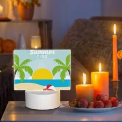 Rectangular Acrylic Night Light, A Beach Scene With A Sun -Pattern Diy Shop 1eb86c7656c87789e8a4dec5b0c3222a014e0d0b