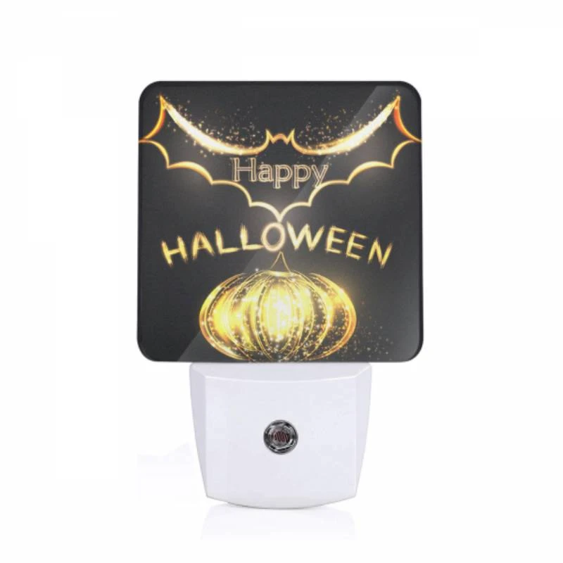 Night Light, A happy Halloween sign with a pumpkin and bats. Night Light, A Happy Halloween Sign With A Pumpkin And Bats. -Pattern Diy Shop 1ef1f7b9b69358285850496fd2dfb9224eee8e94
