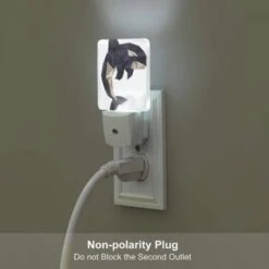 Night Light Set Of 2, A Black And White Whale With A White Belly. 4 Night Light Set Of 2, A Black And White Whale With A White Belly. -Pattern Diy Shop 23921f0b627e4a4880105f822a13e3154478d9f3