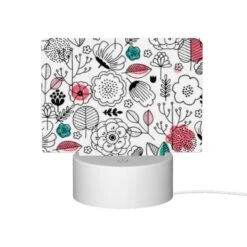 Rectangular Acrylic Night Light, A Colorful Floral Pattern With Pink -Pattern Diy Shop 26243a4fc6e352629e6b7060c623ca8ccfc89b88