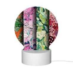 Round Acrylic Night Light, Four Different Colored Designs Of A Face. -Pattern Diy Shop 2798cc8d9450f33dd63c83ffbf3edc8a6a576a0e