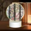 Round Acrylic Night Light, Three Colorful And Intricate Designs Are Displayed Side By Side.