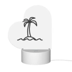 Love Acrylic Night Light, A Black And White Drawing Of A Palm Tree. -Pattern Diy Shop 28e15daf8e139fa0b090130803e3f633aa4fda85