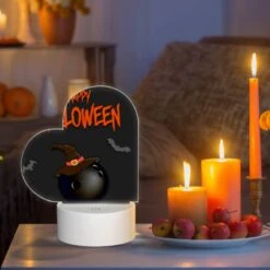 Love Acrylic Night Light, A Black And White Image Of A Bomb With A Witch's Hat On It. -Pattern Diy Shop 291756a2ea367121dc5e3406d4dc5f5246ccba49