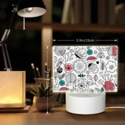 Rectangular Acrylic Night Light, A Colorful Floral Pattern With Pink -Pattern Diy Shop 2b9a36a30039b3f361781f67421b88c787d404f6