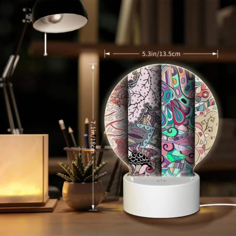 Round Acrylic Night Light, Three different colored paintings of trees. Round Acrylic Night Light, Three Different Colored Paintings Of Trees. -Pattern Diy Shop 2d93ff6dce1ab5f75f70385784182b54d69fc184