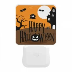 Night Light, A Halloween Poster With A House And Ghosts. -Pattern Diy Shop 316a2859c5cc8092d6e490d450d8c13a3f8726ef