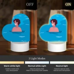 Love Acrylic Night Light, A Man Is Swimming In The Ocean -Pattern Diy Shop 360992b357804e5afb3dd759ab9ec53ad71d99ad