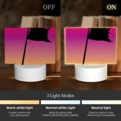 Rectangular Acrylic Night Light, A Black Flag Is Flying In The Wind. -Pattern Diy Shop 365a1cb2d5db7b0fe9593a61a442d9ff79f0aee5