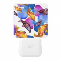 Night Light, A Painting Of Fish In A Blue And Pink Water. -Pattern Diy Shop 39e8c6fefb31938372f69137aa55958597823032