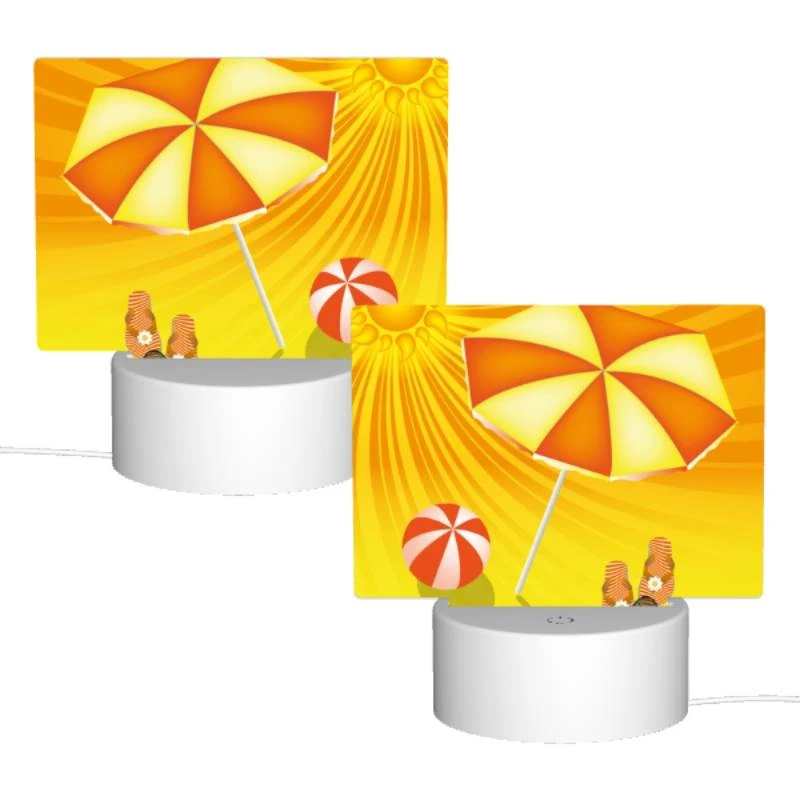 Rectangular Acrylic Night Light, A sunny day with a yellow umbrella Rectangular Acrylic Night Light, A Sunny Day With A Yellow Umbrella -Pattern Diy Shop 3a7fbbb0a60f4b9db5050db36a42f5600e235a34