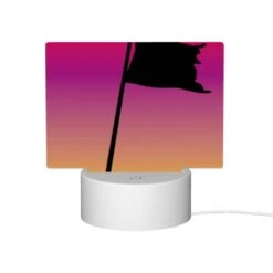 Rectangular Acrylic Night Light, A Black Flag Is Flying In The Wind. -Pattern Diy Shop 3bd28045189741ea34c7e1c5ff67868b867c5d27