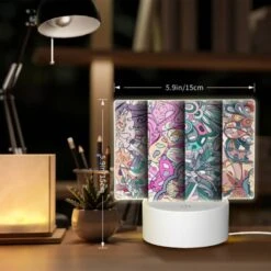 Rectangular Acrylic Night Light, Three Colorful Designs Are Displayed On A Wall. -Pattern Diy Shop 3c078dc1a80b3f8a99e72838b7befe2c0aa9b909