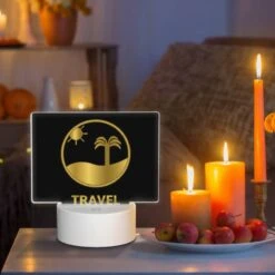 Rectangular Acrylic Night Light, A Logo For A Travel Company. -Pattern Diy Shop 3e303d41944810b5bc874da87174fb423eac6082