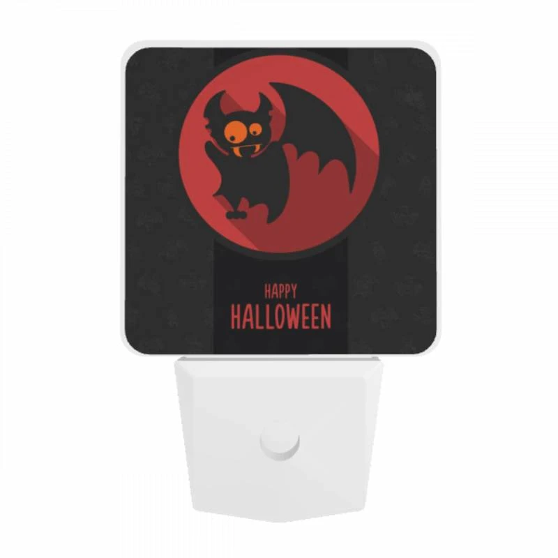 Night Light, A red and black bat with a pumpkin on its head. Night Light, A Red And Black Bat With A Pumpkin On Its Head. -Pattern Diy Shop 416b25a807a52ef3ae88f982a0bef0c1a140ac2d
