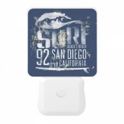 Night Light, A Surfboard With The Words "92 San Diego" Written On It. -Pattern Diy Shop 41ec69f2ea7296747cd4fdb34534f45810538480