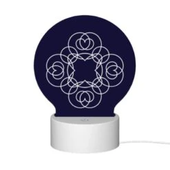 Round Acrylic Night Light, A Blue Circle With A White Heart In The Center. 9 Round Acrylic Night Light, A Blue Circle With A White Heart In The Center. -Pattern Diy Shop 42867925defdf62ee828b6027ebb83efb4bef9d4