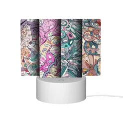 Rectangular Acrylic Night Light, Three Colorful Designs Are Displayed On A Wall. -Pattern Diy Shop 436dd57d8df407326e103817143f8a2766fc4b5c