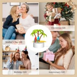 Rectangular Acrylic Night Light, Three Colorful Surfboards Are Placed On A Sandy Beach. -Pattern Diy Shop 451b2d209ac3908a891f17ea5521213f8ae13bb6