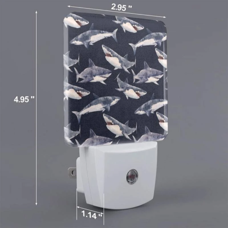 Night Light, A pattern of sharks on a blue background. Night Light, A Pattern Of Sharks On A Blue Background. -Pattern Diy Shop 46226980d5d65389979554b2b56c869623eedb72 1