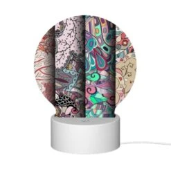 Round Acrylic Night Light, Three Different Colored Paintings Of Trees. 9 Round Acrylic Night Light, Three Different Colored Paintings Of Trees. -Pattern Diy Shop 462d6369007b21360d4506cac319754b4584673a