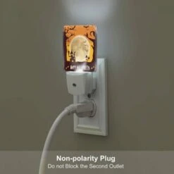 Night Light, A Spooky Halloween Scene With A Full Moon And Bats. -Pattern Diy Shop 46cd190ef7cf1d2296c0ef6fd86717aee3ac7b7f