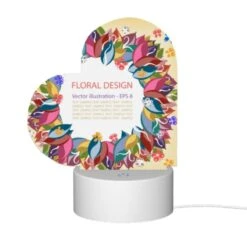Love Acrylic Night Light, A Colorful Flower Design With A Variety Of Flowers. -Pattern Diy Shop 4801c830b4d065811af2bccc8dd263b9f60c6f73