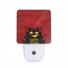 Night Light, A Red Background With A Happy Halloween Sign.