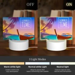 Rectangular Acrylic Night Light, A Boat With Lights On It Is Floating On The Water. -Pattern Diy Shop 4adc3ad4ab8d2320670762dd896f00821ff7dc69