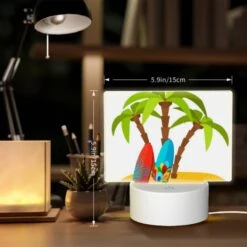 Rectangular Acrylic Night Light, Three Colorful Surfboards Are Placed On A Sandy Beach. -Pattern Diy Shop 4c52bf62b309dd7a58c1f7490f1a45e7794f0a46