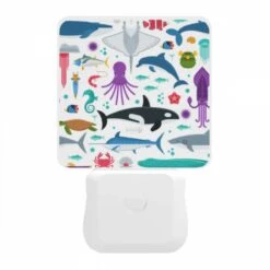 Night Light, A Colorful Cartoon Of Various Sea Creatures. -Pattern Diy Shop 4d94ed61103321af36e39f5e1239e8af775d5e15